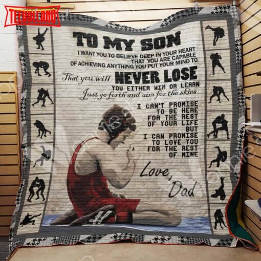 Wrestling Dad 3D Customized Quilt Blanket