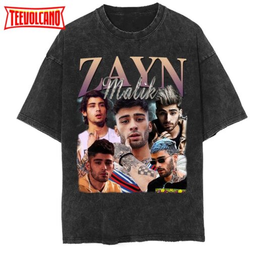 Zayn Malik Vintage Washed T-Shirt,Pop singer Homage Graphic T Shirt