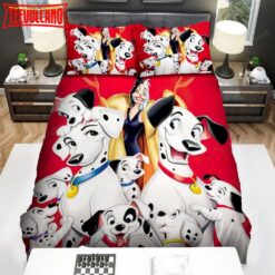 101 Dalmatians Movie Poster Bed Sheets Duvet Cover Bedding Sets