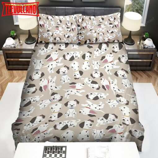 101 Dalmatians Puppies Pattern Bed Sheets Duvet Cover Bedding Sets