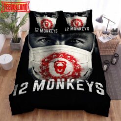 12 Monkeys (2015–2018) Black Background Movie Poster Bedding Sets