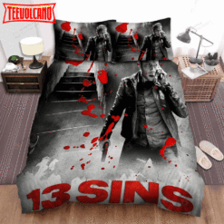 13 Sins The Men Is Hearing The Phone With Gun On The Hand Duvet Cover Bedding Sets