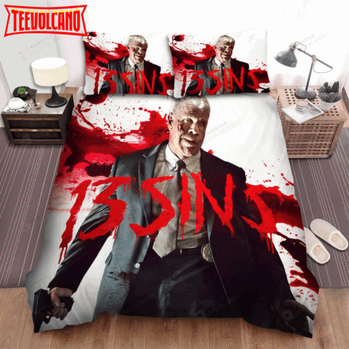 13 Sins The Men With Gun On Hand And Blood Duvet Cover Bedding Sets