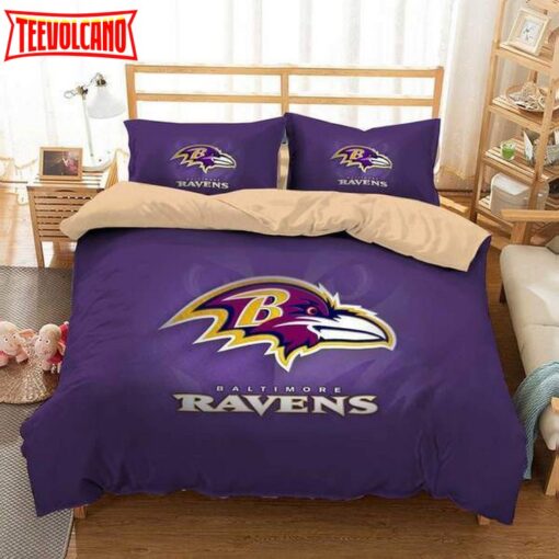 3D Baltimore Ravens 3D Duvet Cover Bedding Set