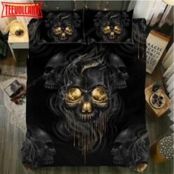 3d Black Skulls Bedding Set (Duvet Cover &amp Pillow Cases)