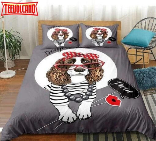 3d Cartoon Beautiful Dog Cotton Duvet Cover Bedding Setss