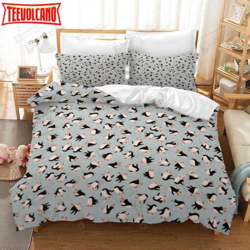 3d Cartoon Penguin Bed Sheets Duvet Cover Bedding Set