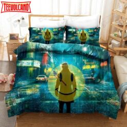 3d Cartoon Smile Blue Bed Sheets Duvet Cover Bedding Set