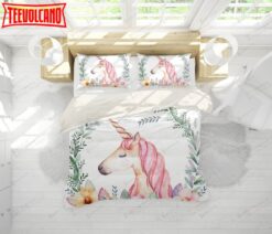 3d Color Cartoon Unicorn Bed Sheets Duvet Cover Bedding Set