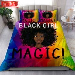 3D Colorful Black Girl Magic Bed Sheets Duvet Cover Bedding Sets