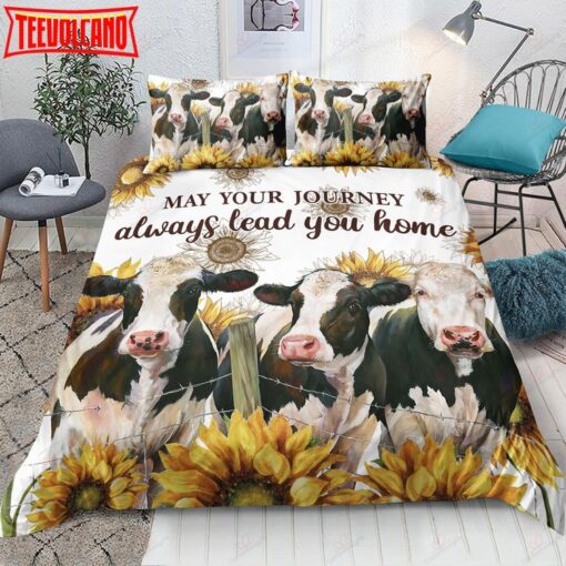 3D Cow Sunflower May Your Journey Always Lead You Home Bedding Sets