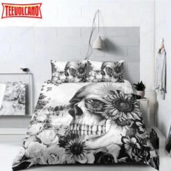 3D Day Of The Dead Sugar Skull Bed Sheets Duvet Cover Bedding Sets