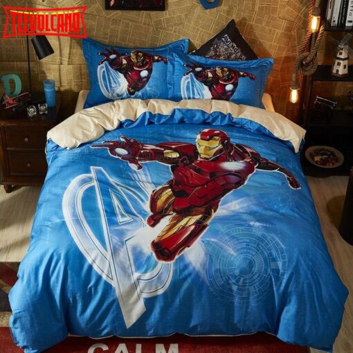 3d Disney Marvel Avengers Iron Man Superhero Bedding Set Duvet Cover