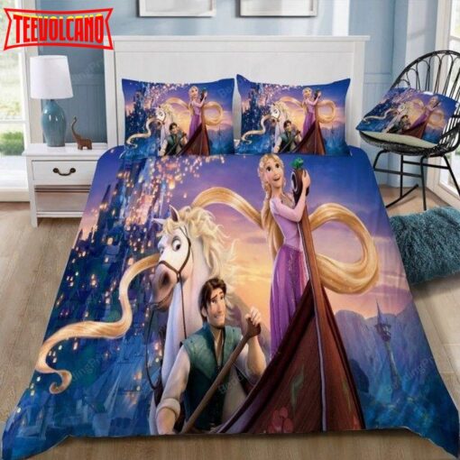 3d Disney Movie Tangled Bedding Set (Duvet Cover &amp Pillow Cases)