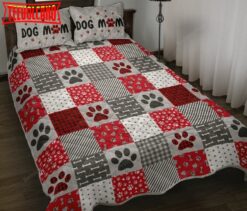 3D Dog Mom Paw Prints Bed Sheets Duvet Cover Bedding Sets