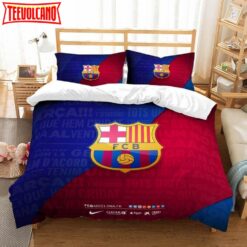 3D FC Barcelona Soccer Club Logo Duvet Cover Bedding Set