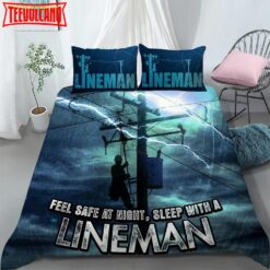 3D Feel Safe At Night Sleep With A Lineman Duvet Cover Bedding Sets