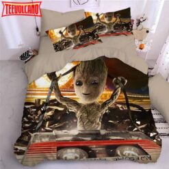 3D Guardians Of The Galaxy Groot Star Lord Rocket Bedding Set