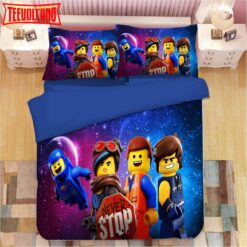 3d Lego Movie Characters In Space Bedding Set For Fans Duvet Cover