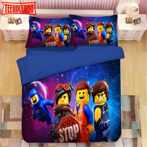 3d Lego Movie Characters In Space Bedding Set For Fans Duvet Cover