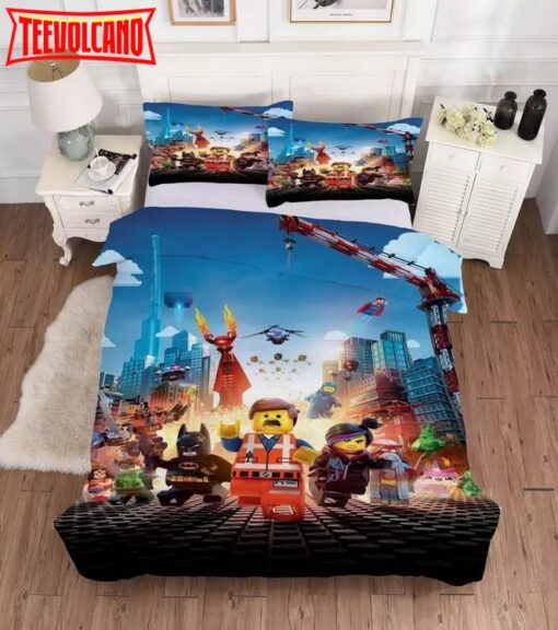 3d Lego Movie Heroes Bedding Set Duvet Cover  Pillow Cases