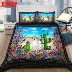 3D Llama With Cactus In The Desert Bed Sheets Duvet Cover Bedding Sets