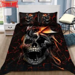 3d Love Dragon Skull Bedding Set Duvet Cover