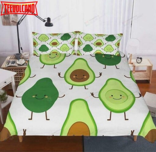 3d Lovely Cartoon Avocado Bedding Set Duvet Cover