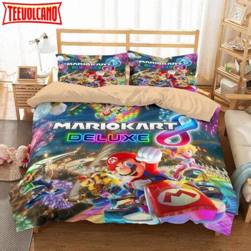 3d Mario Kart Duvet Cover Bedding Set