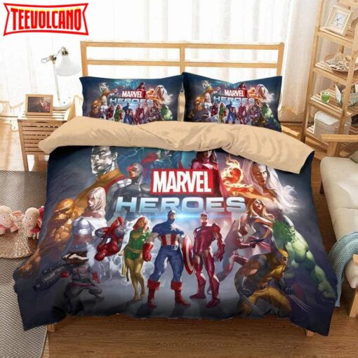 3d Marvel Heroes Duvet Cover Bedding Set