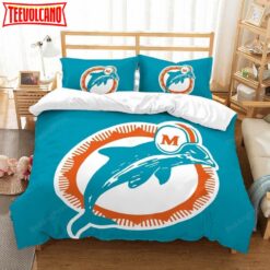 3d Miami Dolphins Duvet Cover Bedding Set