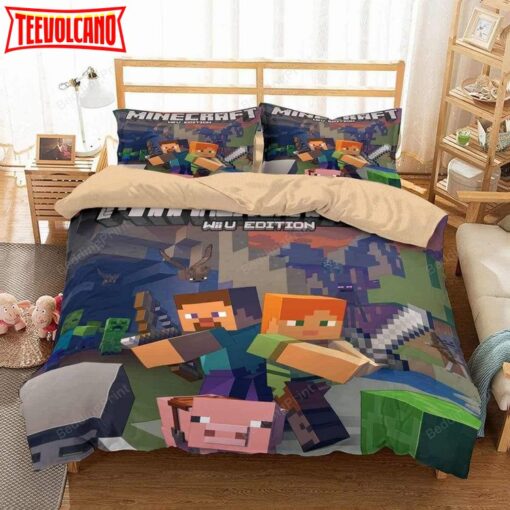 3d Minecraft Duvet Cover Bedding Set