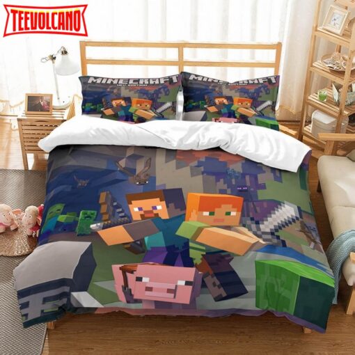 3D Minecraft Et Et Bed 3D Duvet Cover Bedding Set