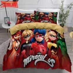 3d Miraculous Tales Of Ladybug  Cat Noir Bedding Set Duvet Cover