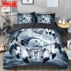 3D Native Black And White Wolf Bed Sheets Duvet Cover Bedding Sets