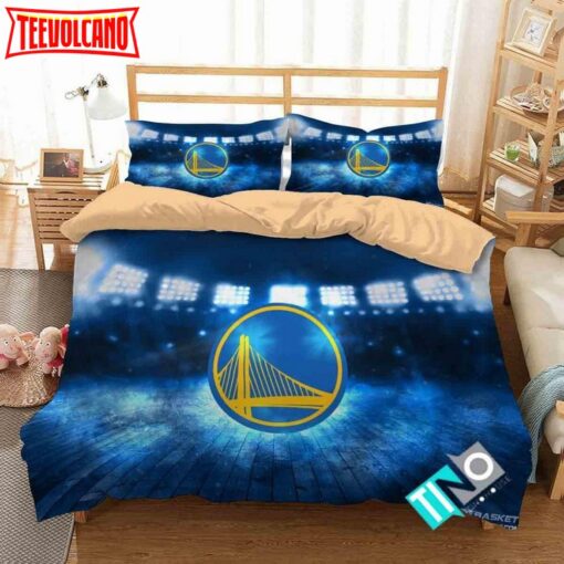 3d Nba Golden State Warriors Logo Bedding Set Duvet Cover