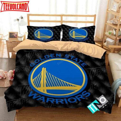 3d Nba Golden State Warriors Logo Duvet Cover Bedding Set