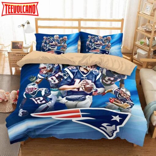 3D New England Patriots Bedding Set Duvet Cover Set Bedroom