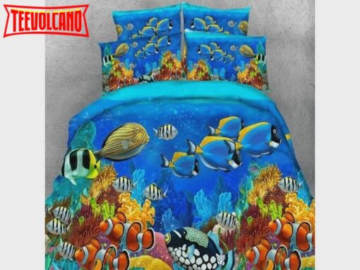 3D Ocean Life – Colorful Sea Fish Bed Sheets Duvet Cover Bedding Sets