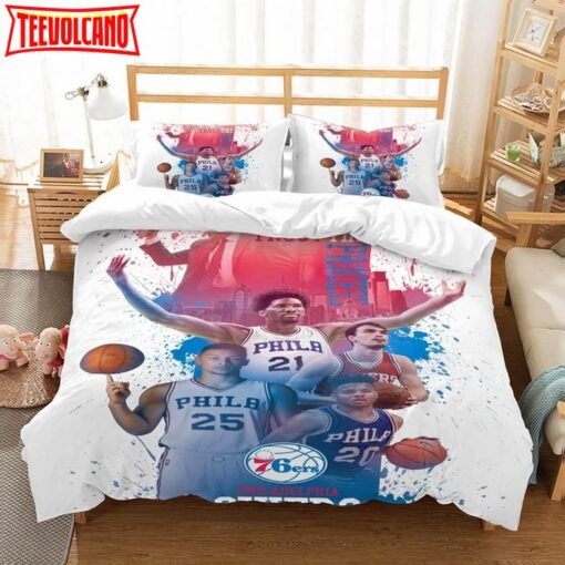 3d Philadelphia 76ers Et Duvet Cover Bedding Set