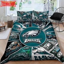 3d Philadelphia Eagles Logo Picture Collage Bedding Set