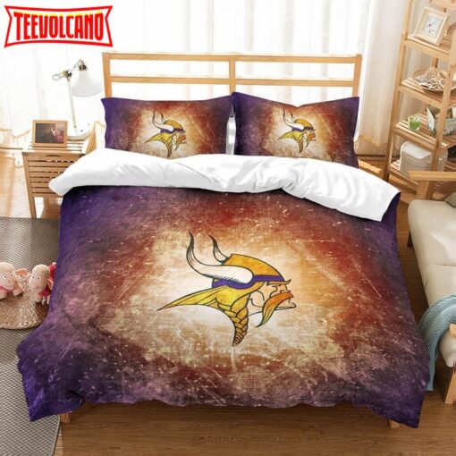 3d Printed Minnesota Vikings Logo Duvet Cover Bedding Set