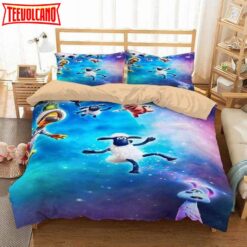 3D Shaun The Sheep Galaxy Duvet Cover Bedding Set