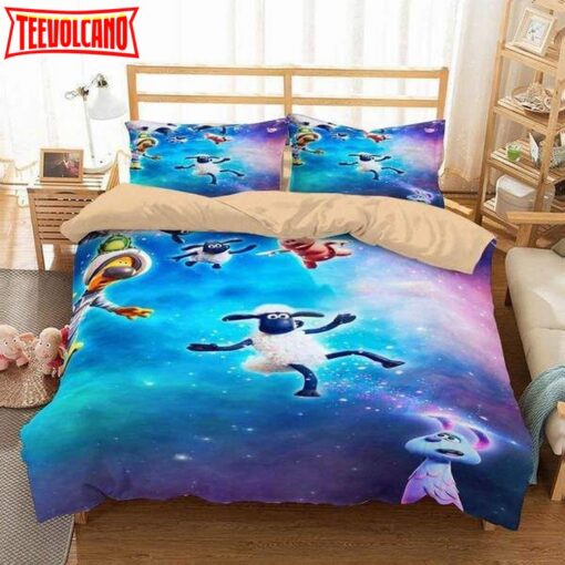 3D Shaun The Sheep Galaxy Duvet Cover Bedding Set