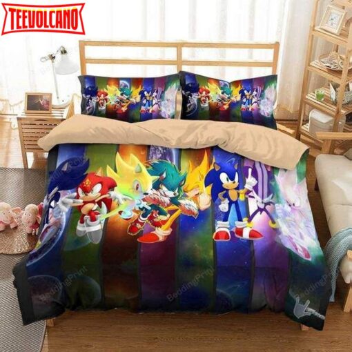 3d Sonic The Hedgehog Duvet Cover Bedding Set