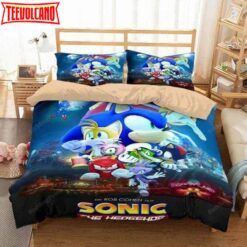 3d Sonic The Hedgehog Movie Duvet Cover Bedding Set