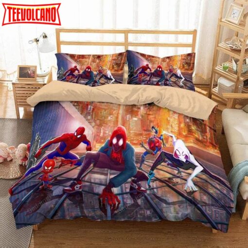 3d Spider-Man Into The Spider-Verse Duvet Cover Bedding Set 1