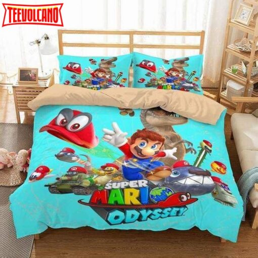 3d Super Mario Odyssey Duvet Cover Bedding Set #1