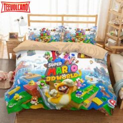 3d Super Mario World Duvet Cover Bedding Set