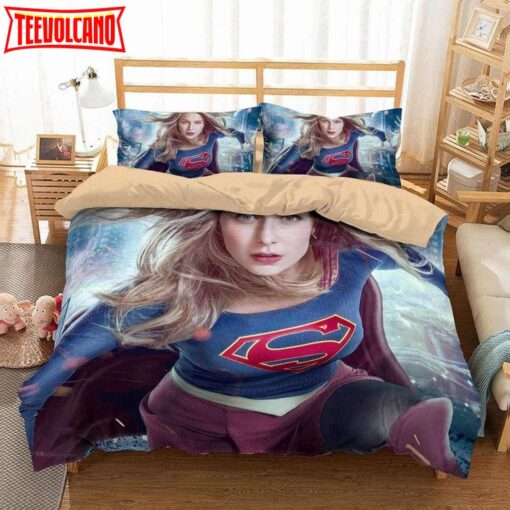 3d Supergirl Duvet Cover Bedding Set 1